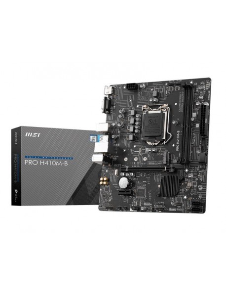 MSI PRO H410M-B DDR4 2933MHZ 1XVGA 1XHDMI 1XM.2 USB 3.2 MATX 1200P