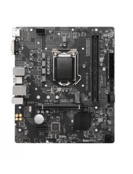 MSI PRO H410M-B DDR4 2933MHZ 1XVGA 1XHDMI 1XM.2 USB 3.2 MATX 1200P