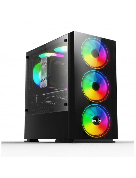 IZOLY B706 CYBER.TEMP.GLASS 4X12CM ARGB 80+ 500W 