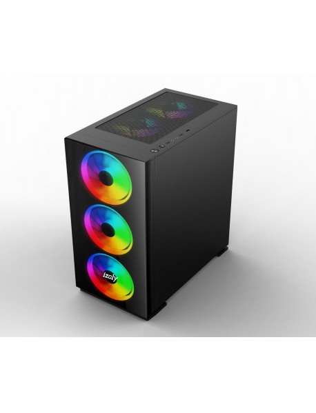 IZOLY B706 CYBER.TEMP.GLASS 4X12CM ARGB 80+ 500W 
