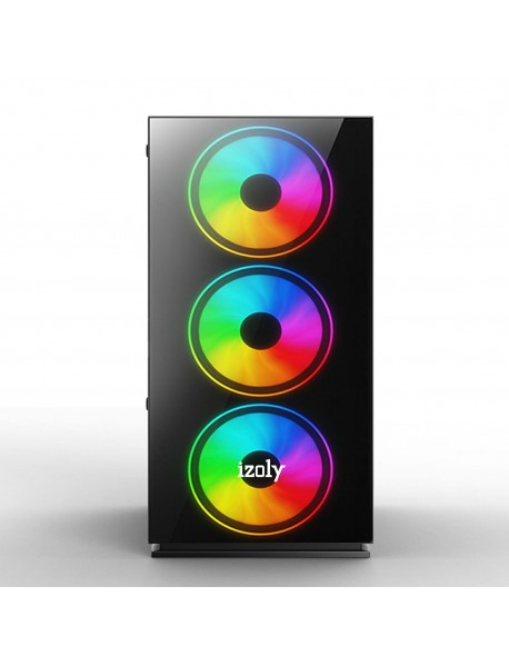IZOLY B706 CYBER.TEMP.GLASS 4X12CM ARGB 80+ 500W 